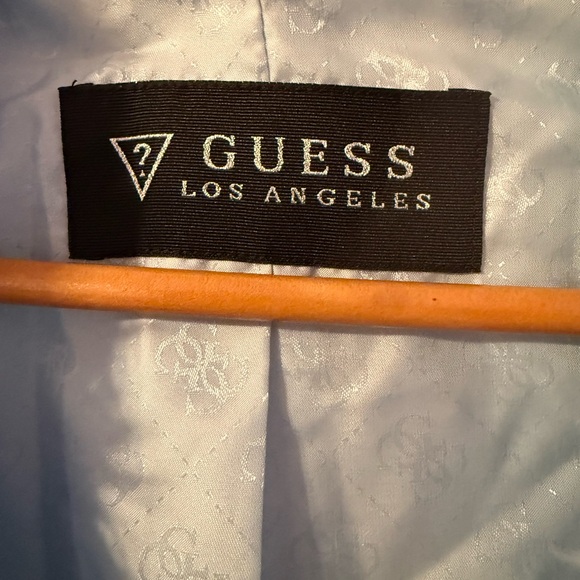 Guess Los Angeles Powder Blue Faux fur teddy coat. Size large. - Picture 16 of 16
